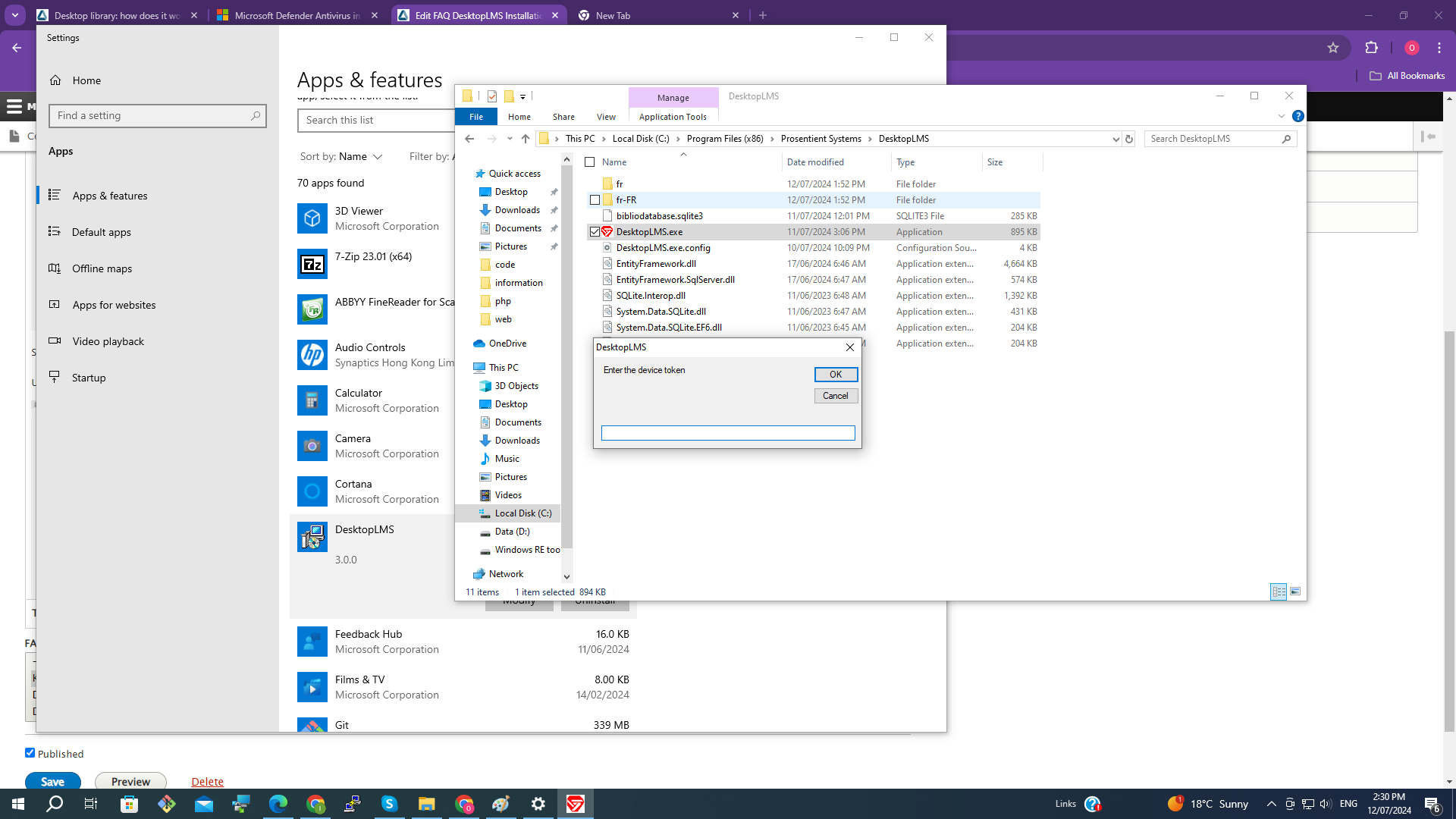 Location of launcher file in file explorer.